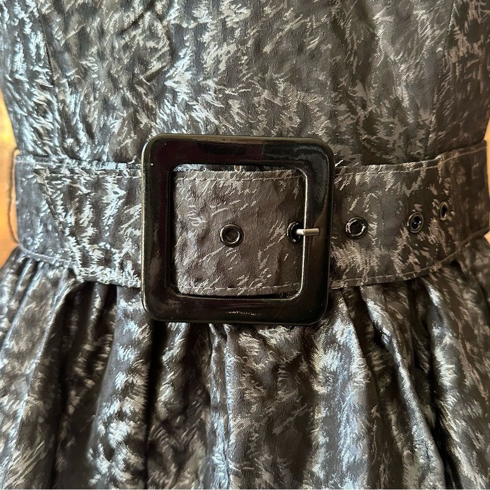 Y2K Betsey Johnson Retro Silver Black Leopard Dress - Picture 7 of 11